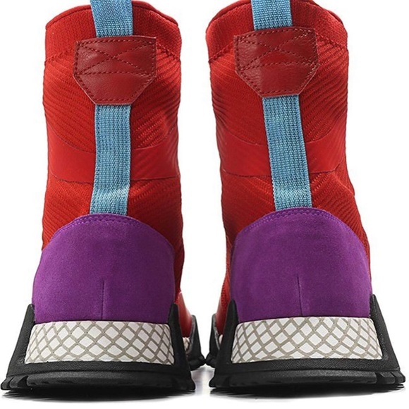 Adidas AF 1.3 PK Primeknit Boot RED sneakers 10.5 - Picture 3 of 4